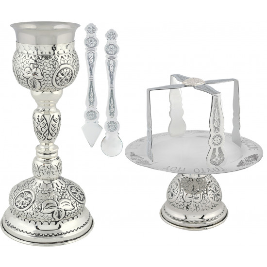 CHALICE SET SILVER PATINA