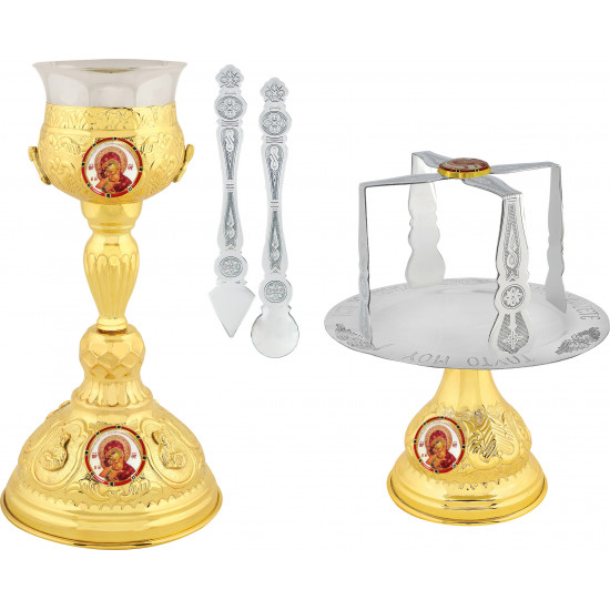 CHALICE SET GOLD PLATED SMALTO 500ML