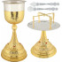 CHALICE SET GOLD STONE RED  BIG  2LT